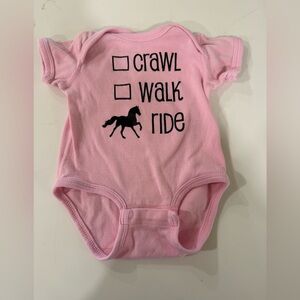 Walk Crawl Ride Horse onesie